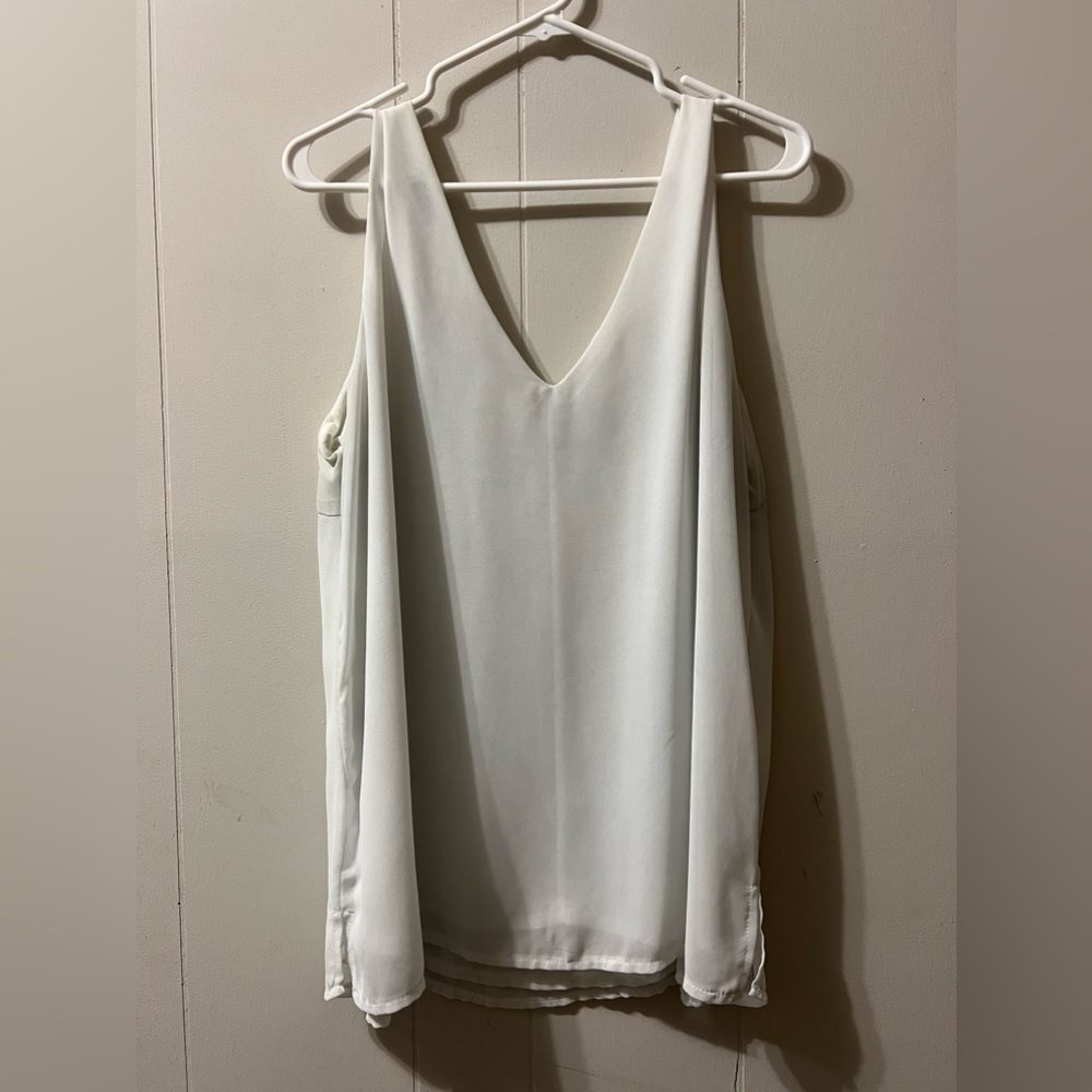 White Dressy Sleeveless blouse